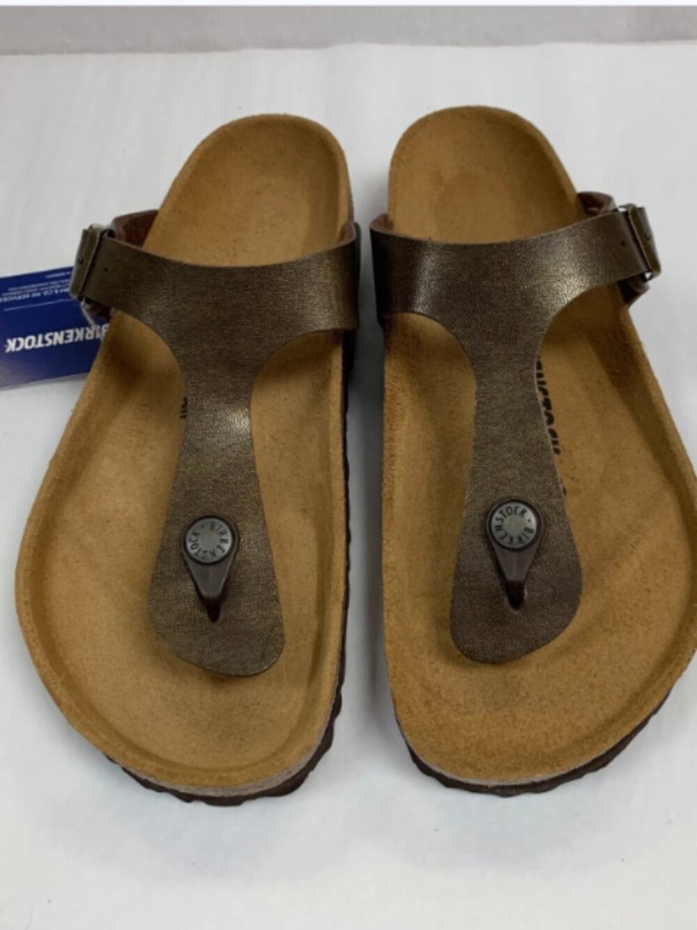 Birkenstock Gizeh Golden Brown Birko-Flor Regular Width Sandals